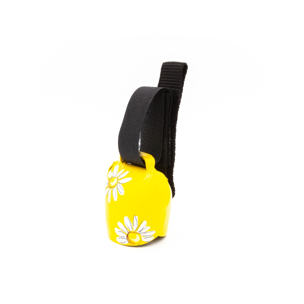 swisstrailbell® Yellow "Blume" schwarzes Band