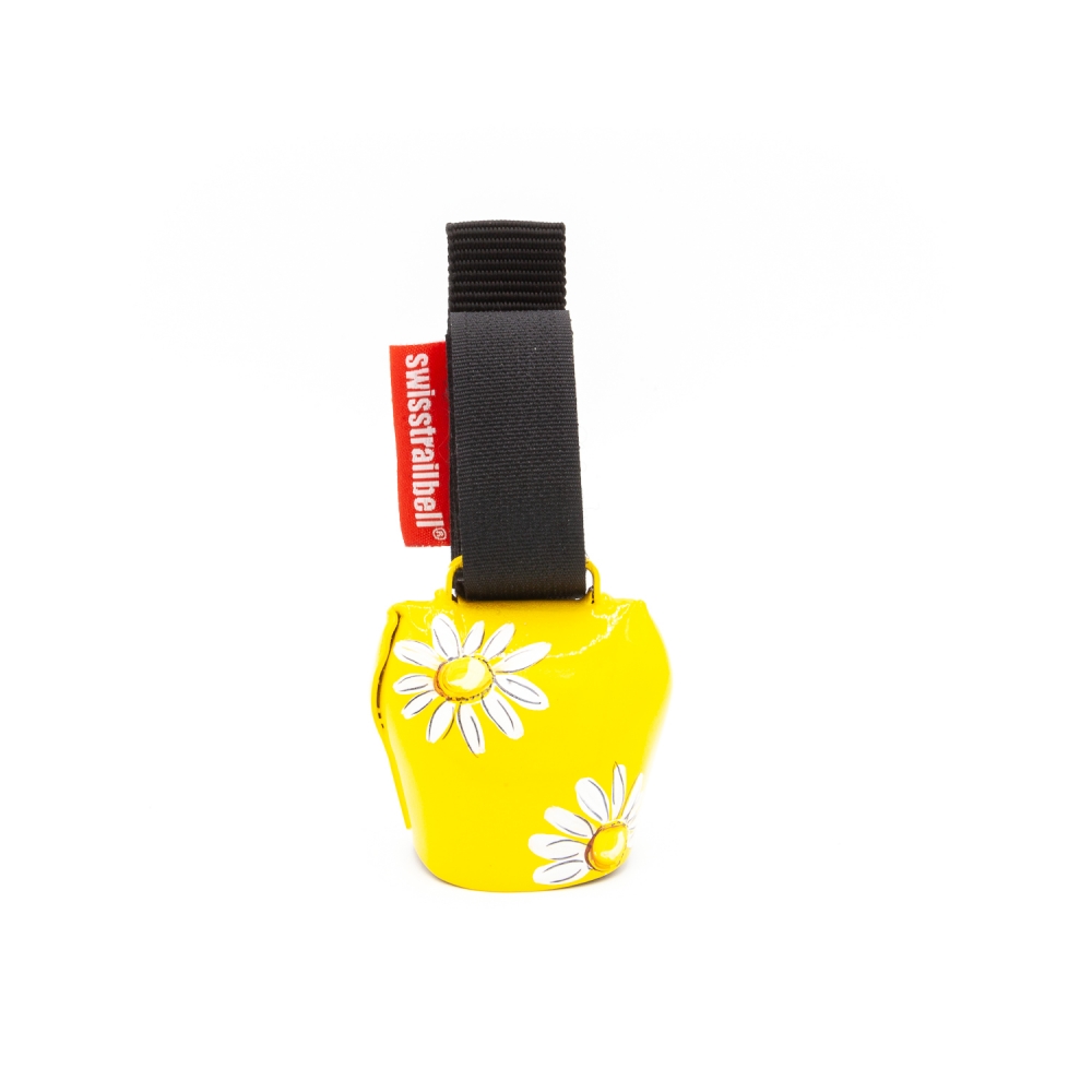 swisstrailbell® Yellow "Blume" schwarzes Band